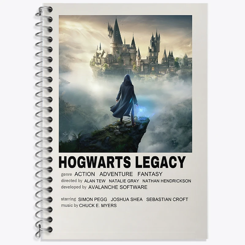 دفتر زبان دوخط 50 برگ خندالو طرح میراث هاگوارتز (Hogwarts Legacy) کد F13460