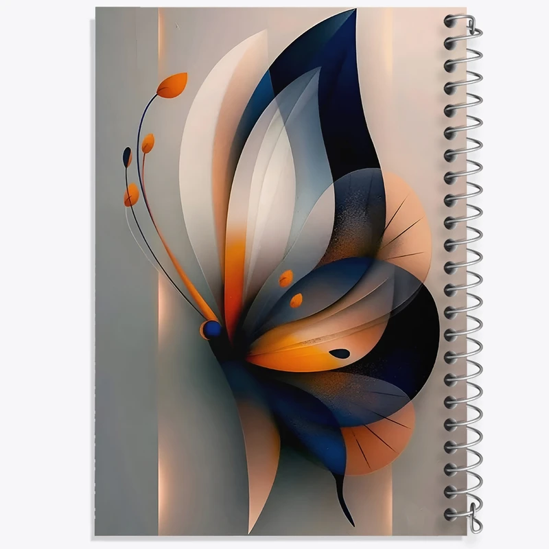 دفتر شطرنجی 50 برگ خندالو طرح پروانه کد F9914