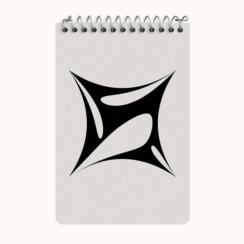 دفتر یادداشت 50 برگ خندالو طرح انتزاعی کد F6415