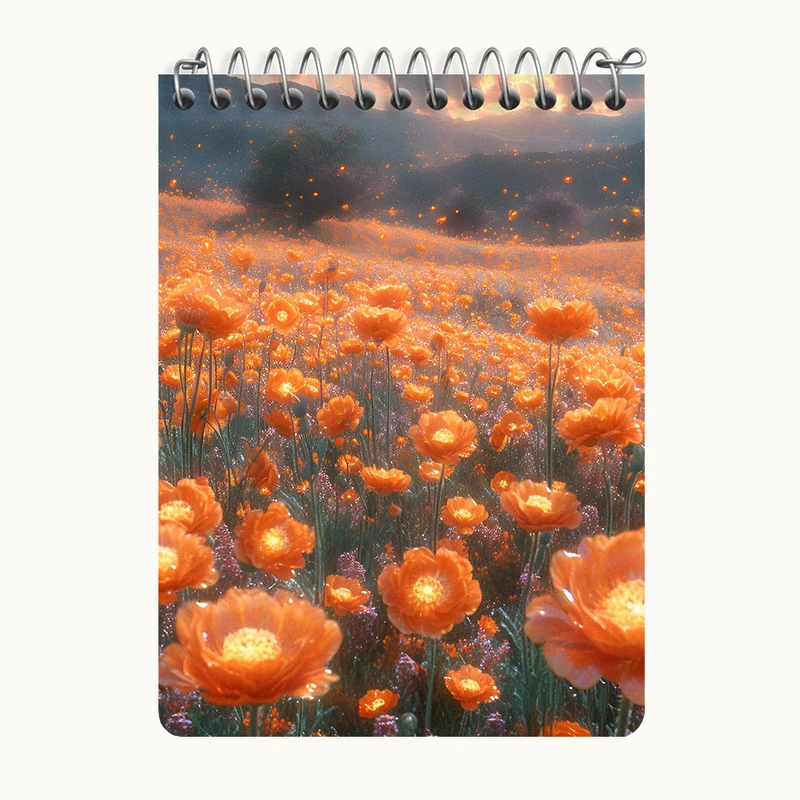 دفتر یادداشت 50 برگ خندالو طرح منظره ی گل کد N6000