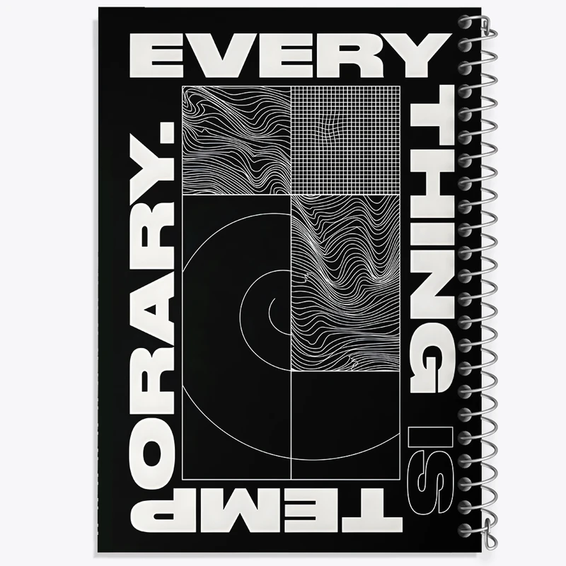 دفتر شطرنجی 50 برگ خندالو طرح Every Thing Is Temporary کد F10656