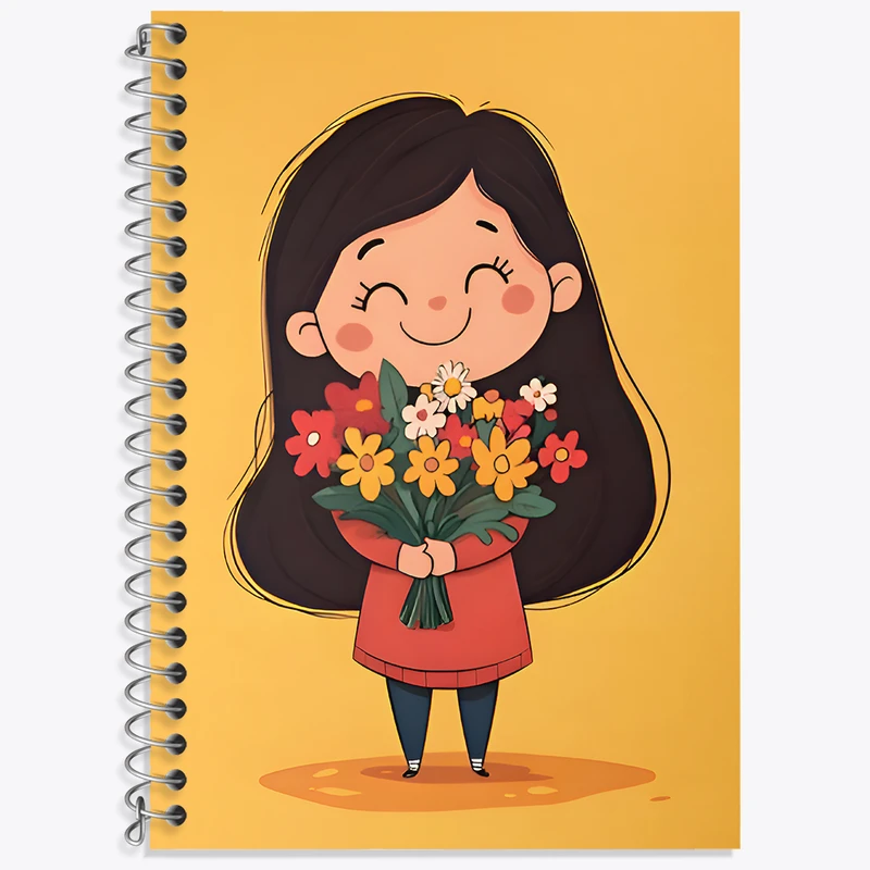 دفتر زبان دوخط 50 برگ خندالو طرح دخترانه کد N7178