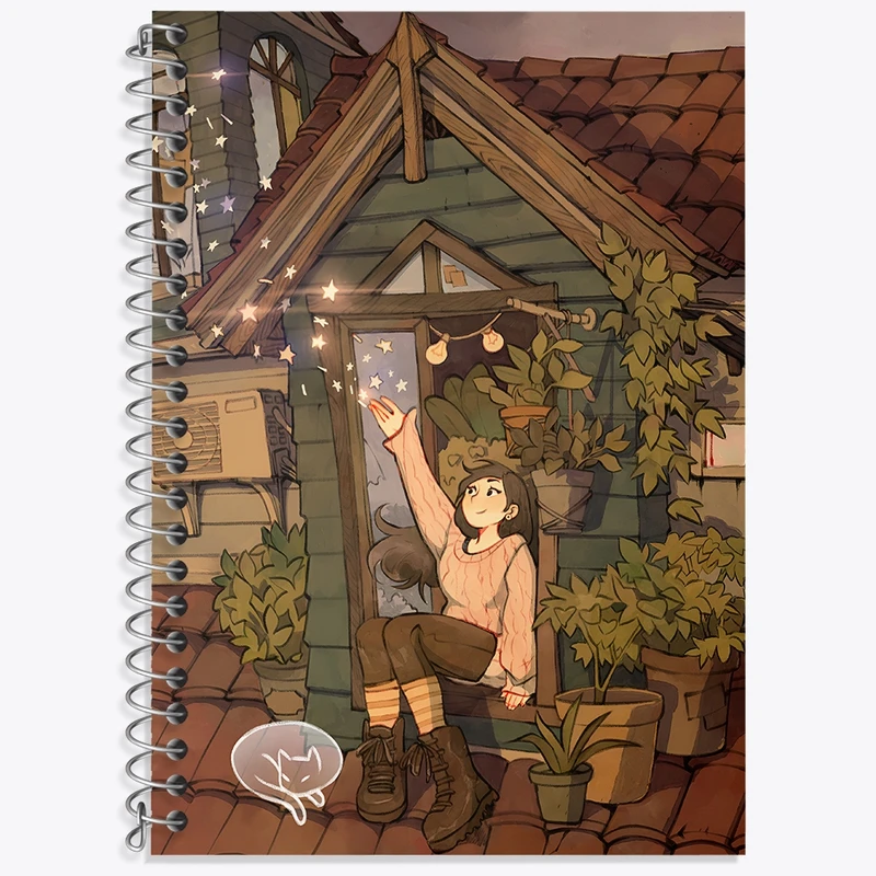 دفتر زبان 50 برگ خندالو مدل سه خط طرح دخترانه کد N8000