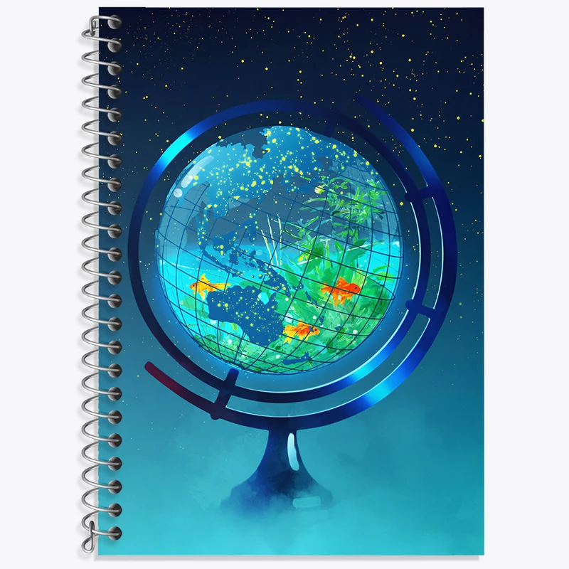 دفتر زبان 50 برگ خندالو طرح کره زمین کد N6582