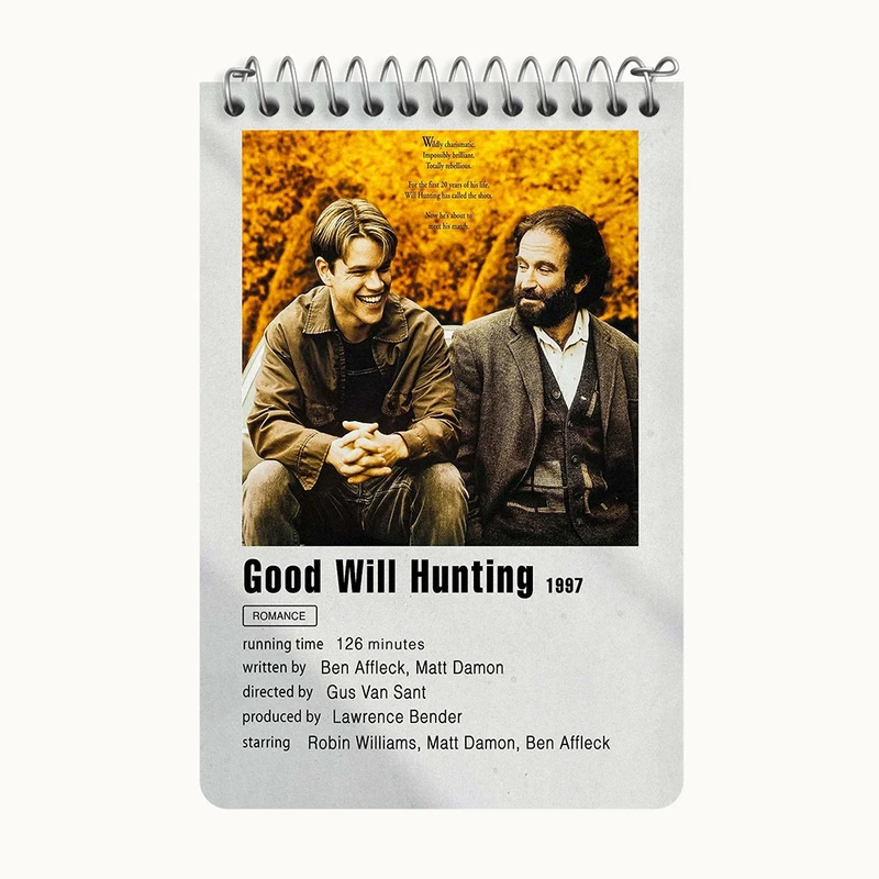 دفتر یادداشت 50 برگ خندالو طرح ویل هانتینگ نابغه (Good Will Hunting) کد F11918