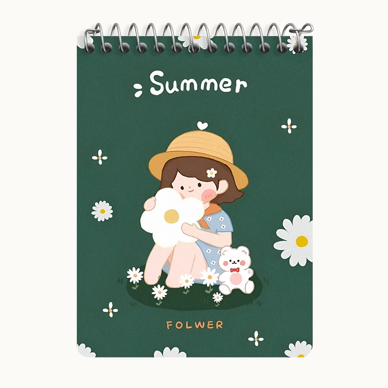 دفتر یادداشت 50 برگ خندالو طرح دخترانه کیوت کد N3969