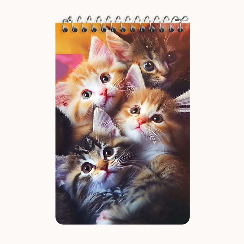 دفتر یادداشت 50 برگ خندالو طرح گربه های بامزه کد F12090