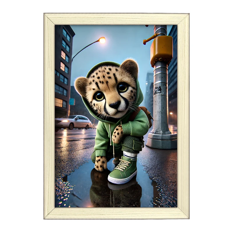 تابلو خندالو طرح یوزپلنگ بامزه کد F11885