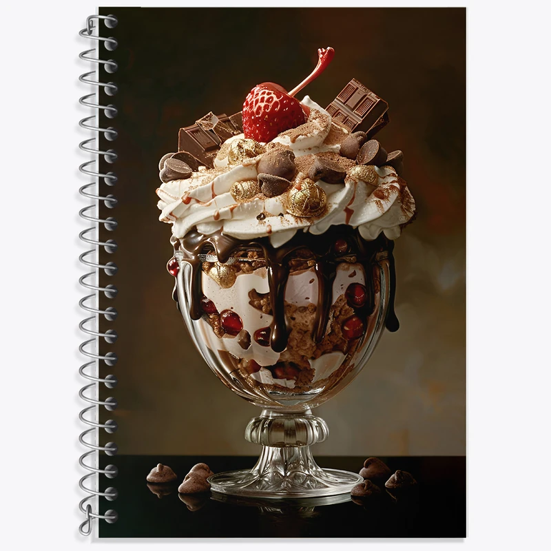 دفتر زبان دوخط 50 برگ خندالو طرح بستنی کد F9350