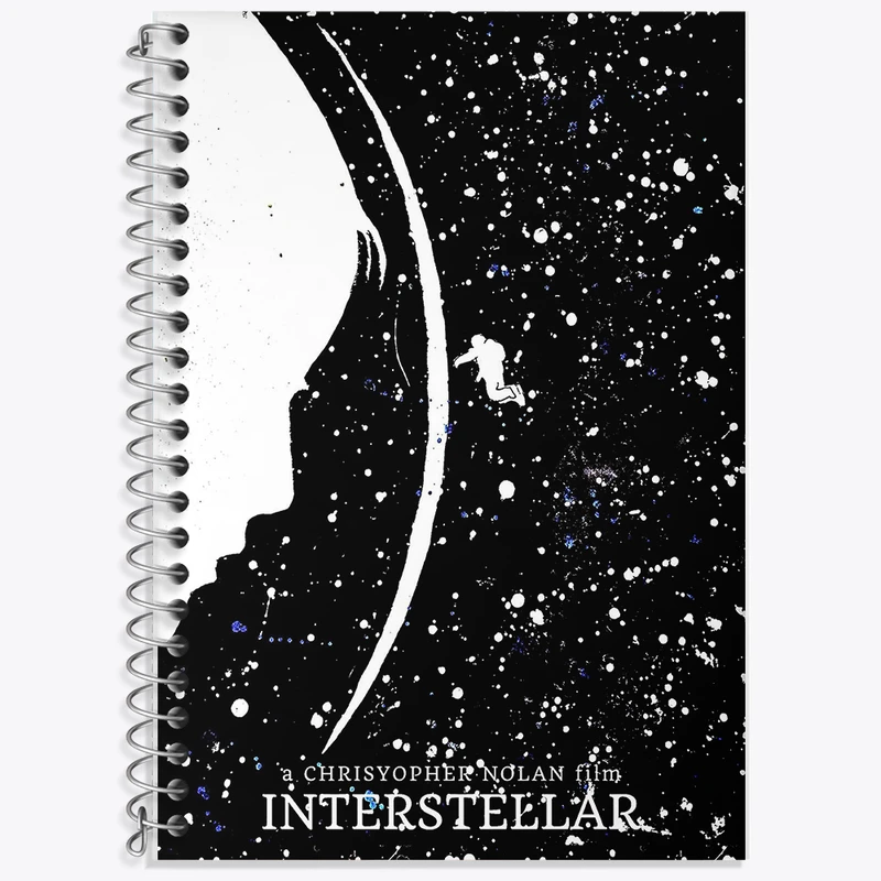 دفتر زبان دوخط 50 برگ خندالو طرح میان ستاره ای (Interstellar) کد F11352