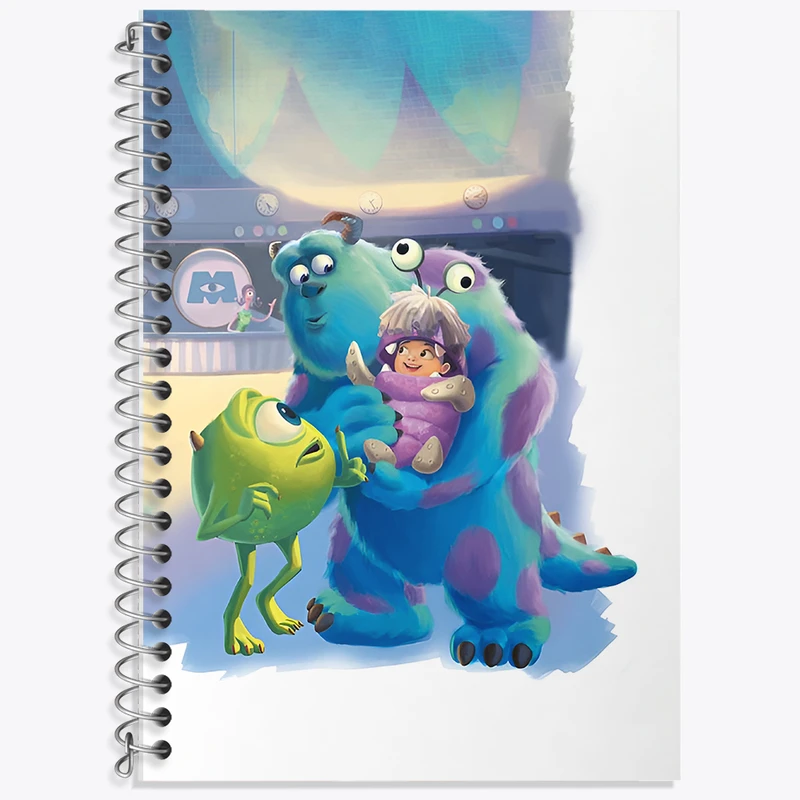 دفتر زبان دوخط 50 برگ خندالو طرح کارخانه هیولاها کد F10676