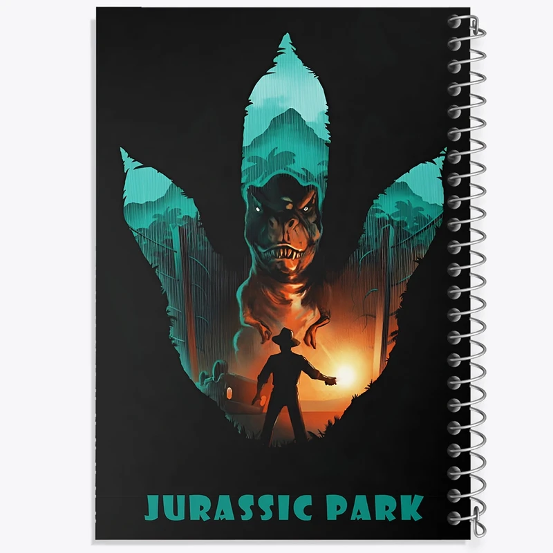 دفتر شطرنجی 50 برگ خندالو طرح ژوراسیک (Jurassic Park) کد F13773