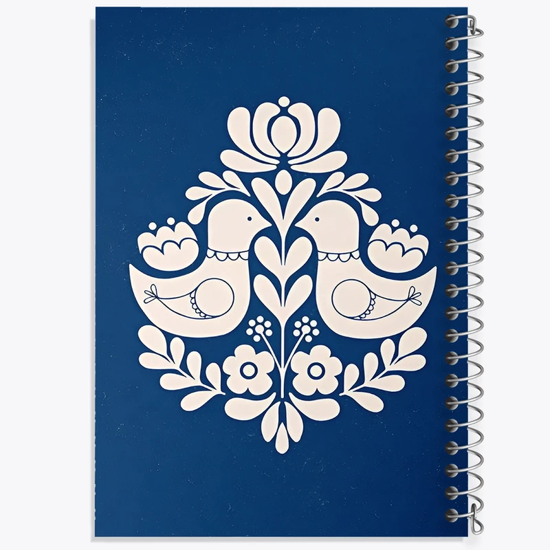 دفتر مشق 50 برگ خندالو طرح گل و مرغ کد F4908