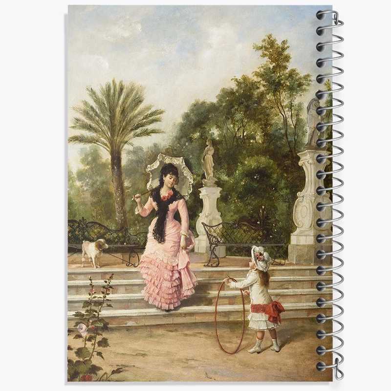 دفتر مشق 100 برگ خندالو طرح نقاشی بازی در پارک اثر مانوئل کابرال کد F12153