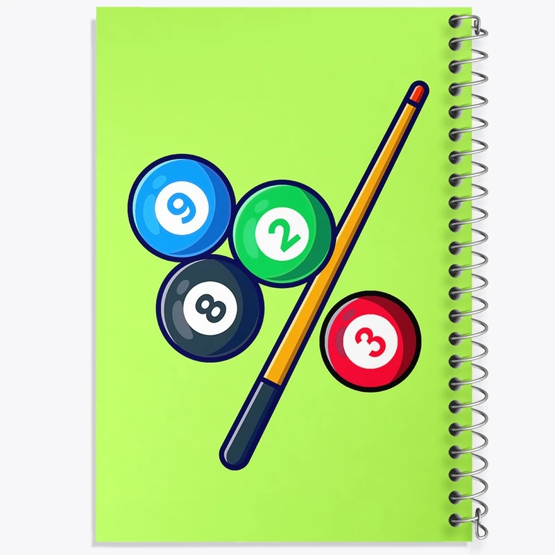 دفتر طراحی 50 برگ خندالو طرح بیلیارد  کد 10034