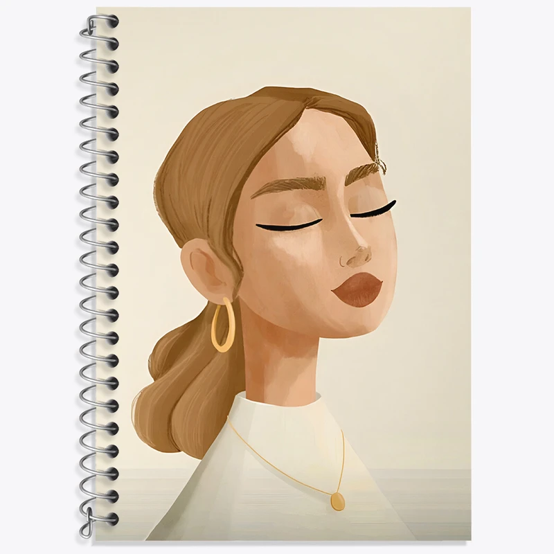 دفتر زبان 50 برگ خندالو مدل دو خط طرح دخترانه کد N8421