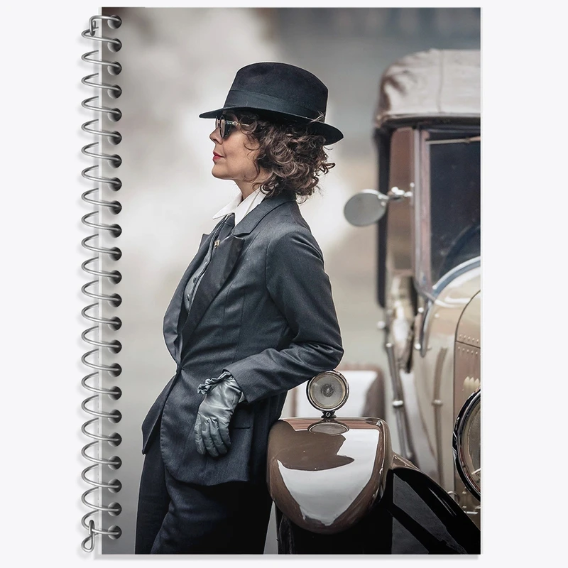 دفتر زبان 50 برگ خندالو مدل سه خط طرح پالی گری پیکی بلایندرز (Peaky Blinders) کد F10243