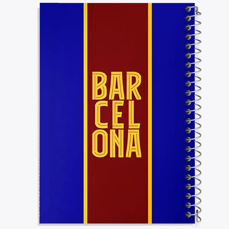 دفتر مشق 100 برگ خندالو طرح بارسلونا (Barcelona) کد F14359