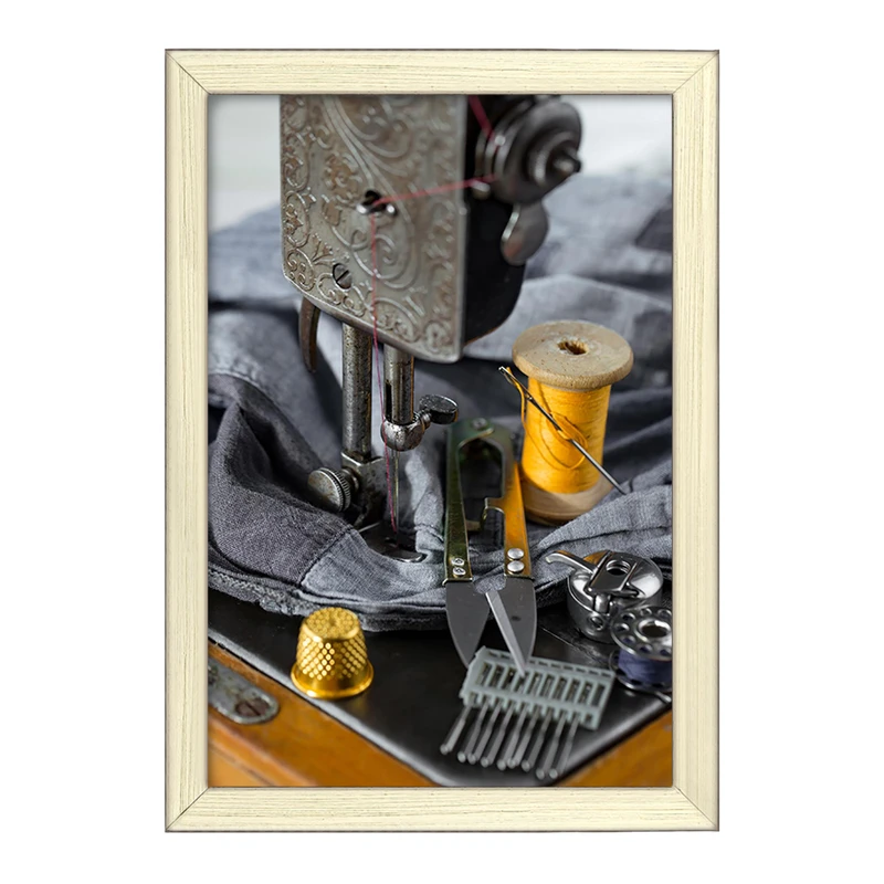 تابلو خندالو طرح خیاطی و چرخ خیاطی کد F1488