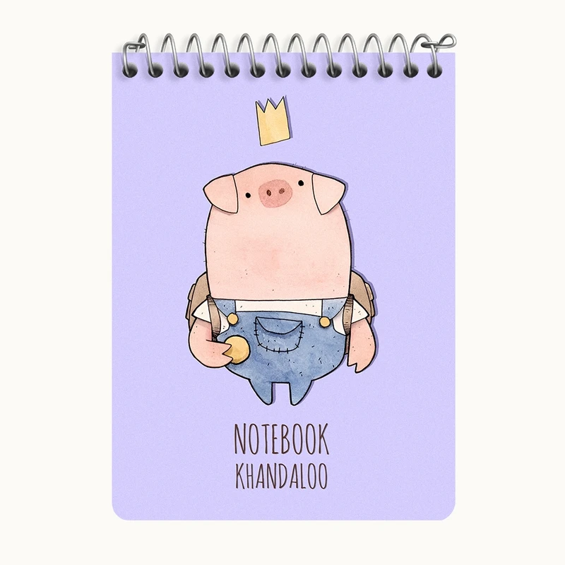 دفتر یادداشت 50 برگ خندالو طرح خوک بامزه کد N7777