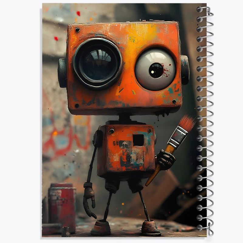 دفتر مشق 100 برگ خندالو طرح ربات کد F9918