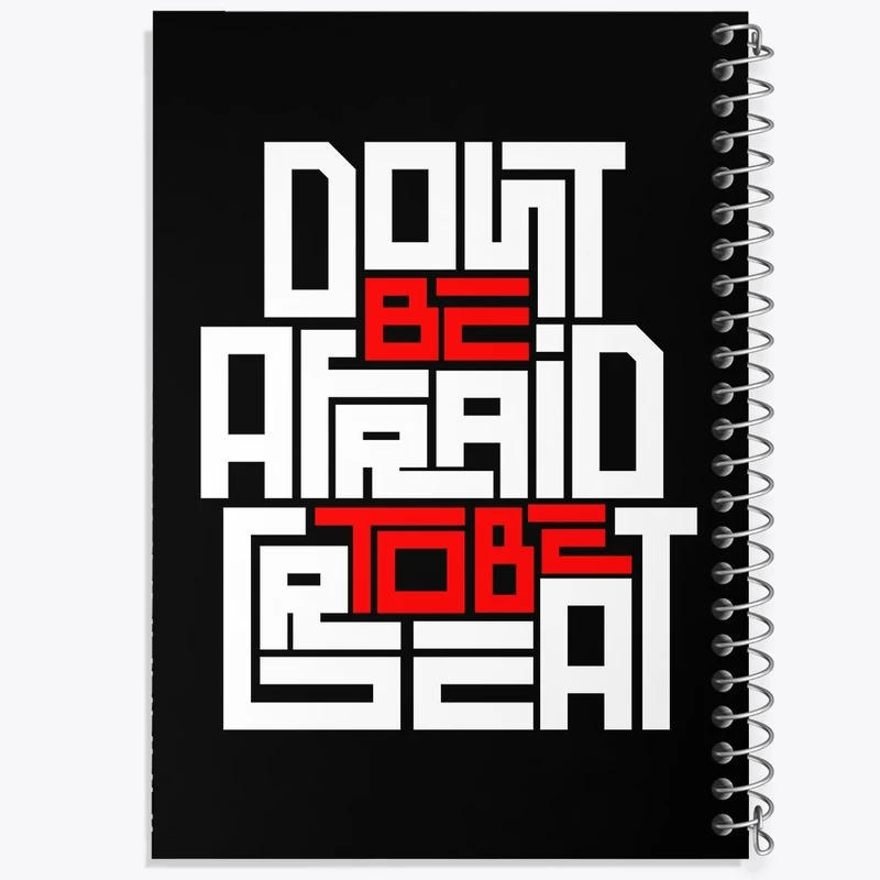 دفتر طراحی 50 برگ خندالو طرح Don’t Be Afraid To Be Great کد F1043