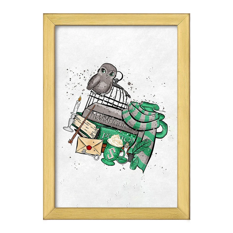 تابلو خندالو طرح هری پاتر خانه اسلیترین  کد 24932