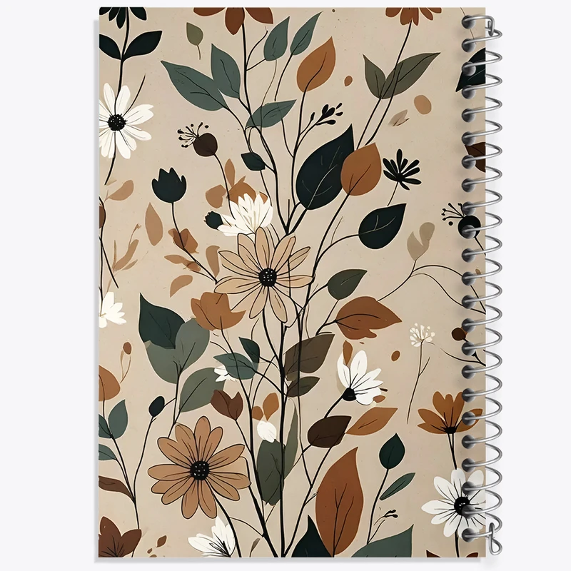 دفتر مشق 50 برگ خندالو طرح پترن گل گلی کد N6076