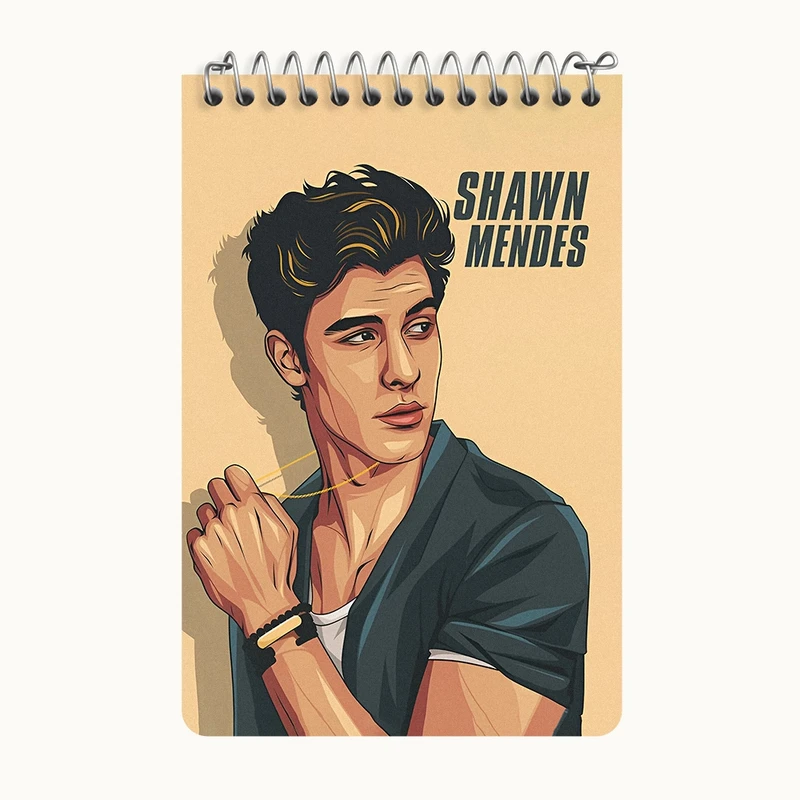دفتر یادداشت 50 برگ خندالو طرح شاون مندز (Shawn Mendes) کد F10227