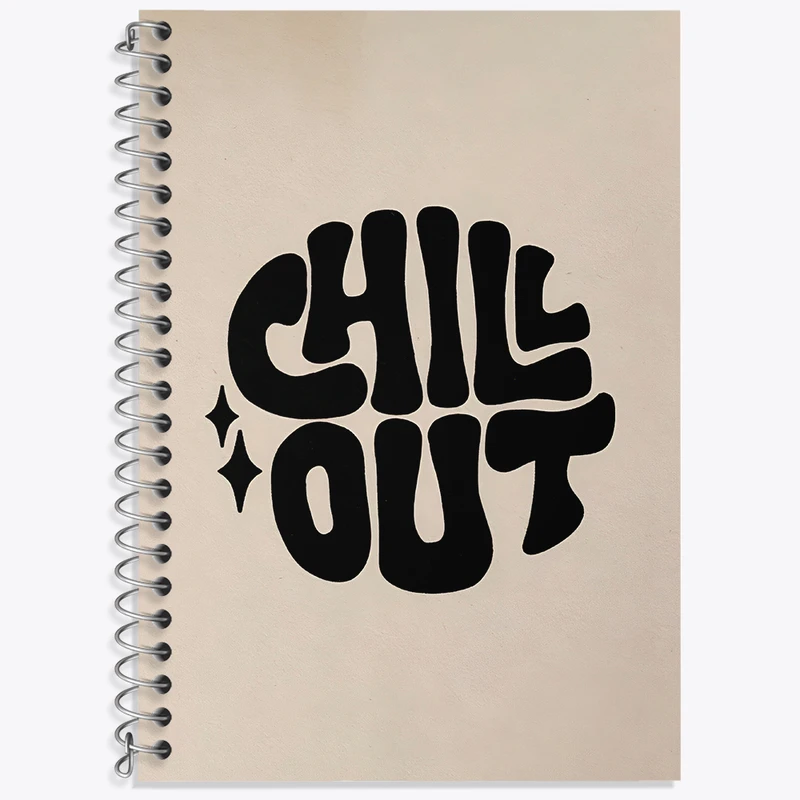 دفتر زبان دوخط 50 برگ خندالو طرح Chill Out کد F3916