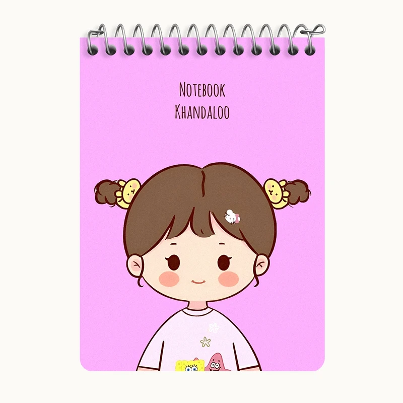 دفتر یادداشت 50 برگ خندالو طرح دخترانه کیوت کد N4162