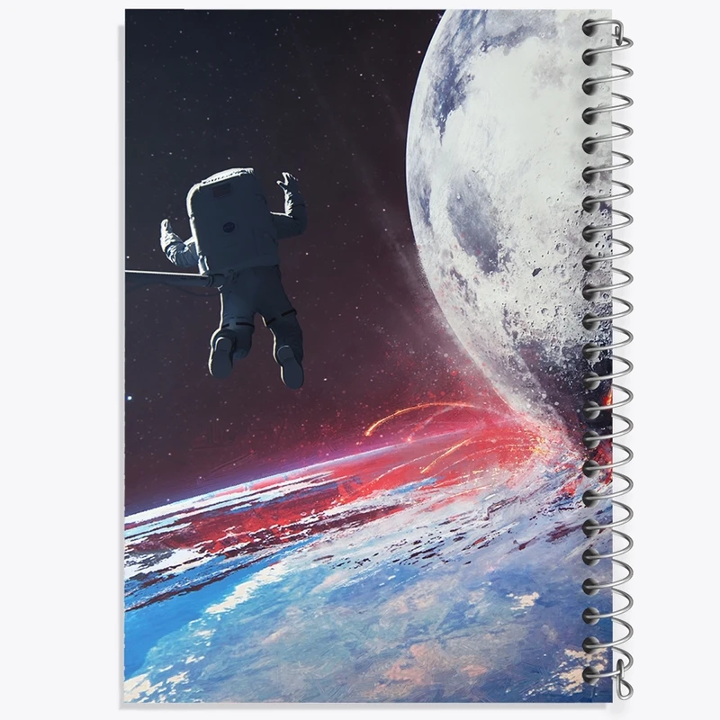 دفتر طراحی 50 برگ خندالو طرح فضانورد کد F1853