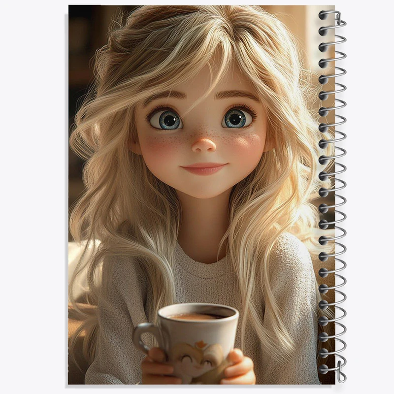 دفتر مشق 50 برگ خندالو طرح دخترانه فانتزی کد N9406