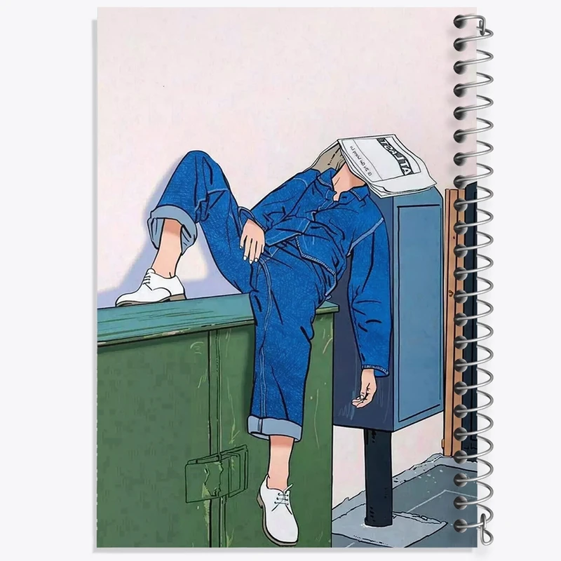 دفتر شطرنجی 50 برگ خندالو طرح دخترانه مینیمال کد F3250