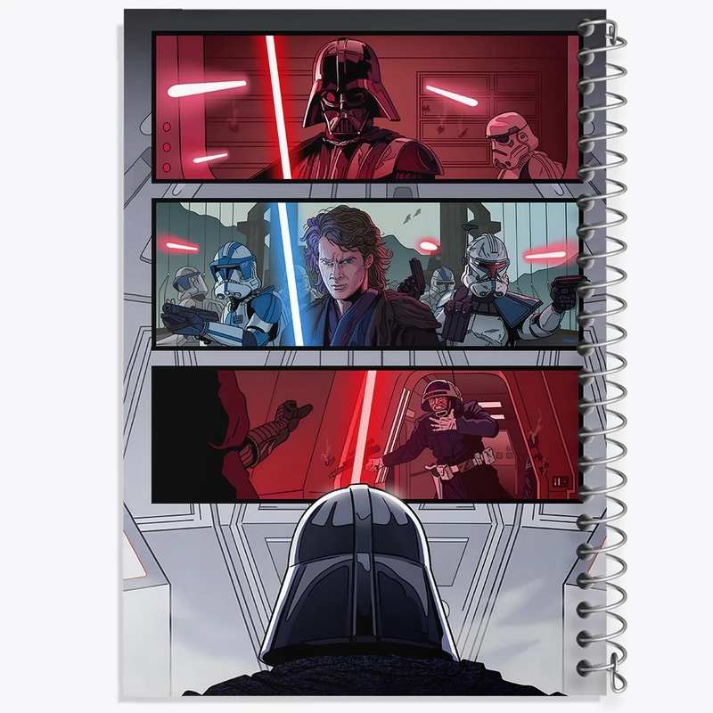 دفتر طراحی 50 برگ خندالو طرح جنگ ستارگان (Star Wars)  کد N4940