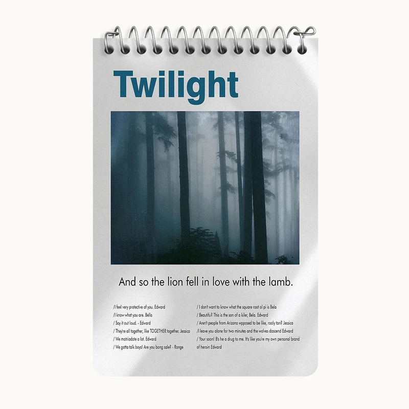 دفتر یادداشت 50 برگ خندالو طرح گرگ ‌ومیش (The Twilight) کد F13853