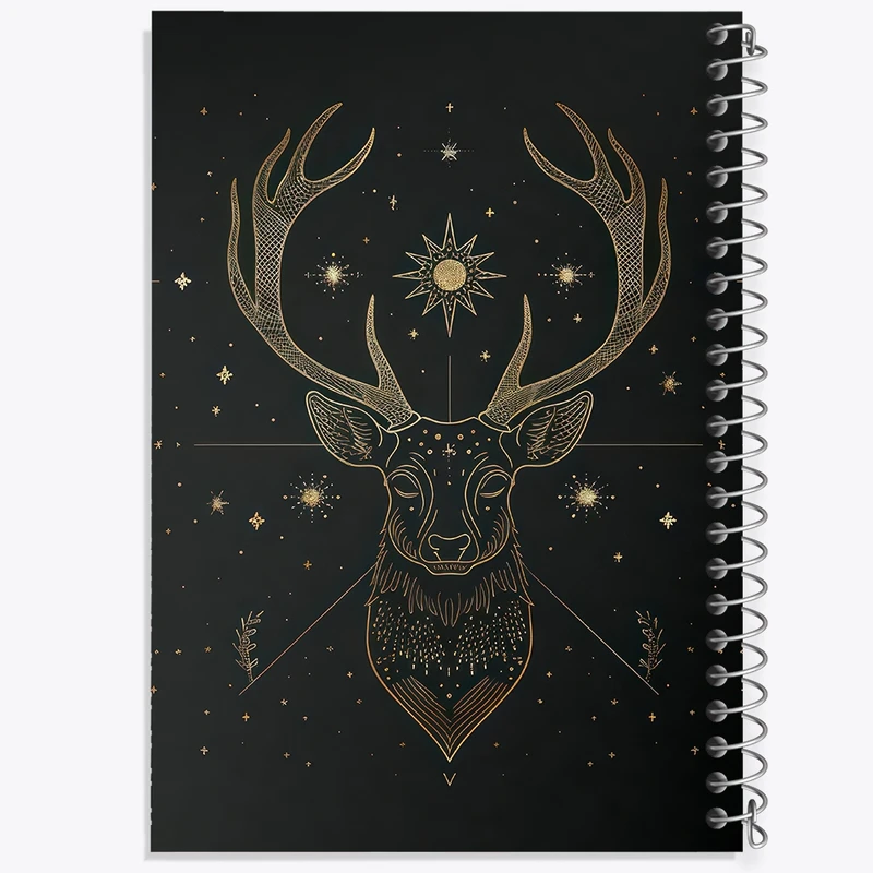 دفتر شطرنجی 50 برگ خندالو طرح گوزن مینیمال کد F3096