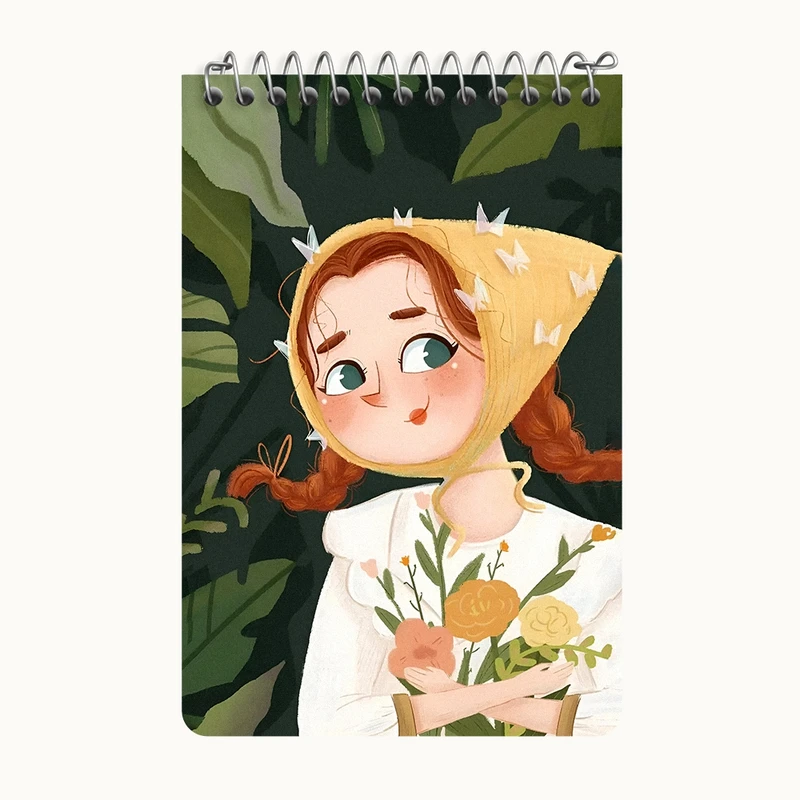 دفتر یادداشت 50 برگ خندالو طرح دخترانه کد F7653