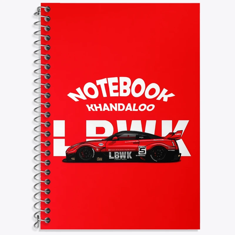 دفتر زبان 50 برگ خندالو مدل سه خط طرح نیسان (Nissan 35GT-RR) کد N7525