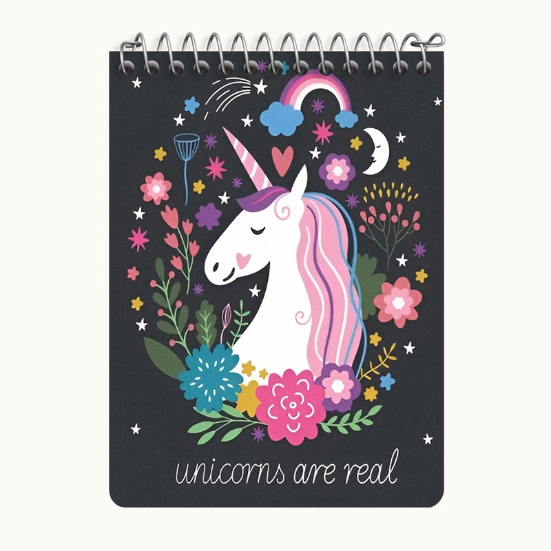 دفتر یادداشت 50 برگ خندالو طرح اسب تک شاخ کد N3292