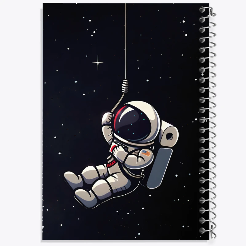 دفتر مشق 100 برگ خندالو طرح فضانورد کد F9502