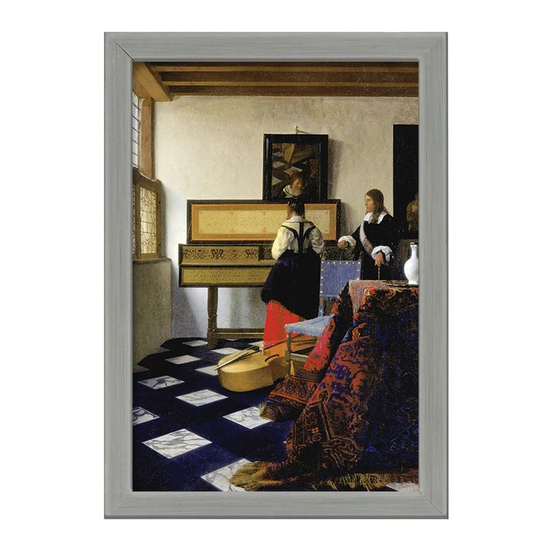 تابلو خندالو طرح نقاشی کلاس موسیقی اثر یوهانس فرمیر کد F12431