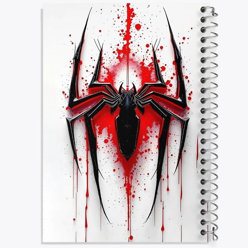 دفتر ژورنال نویسی 50 برگ خندالو مدل نقطه ای طرح مرد عنکبوتی کد F11853