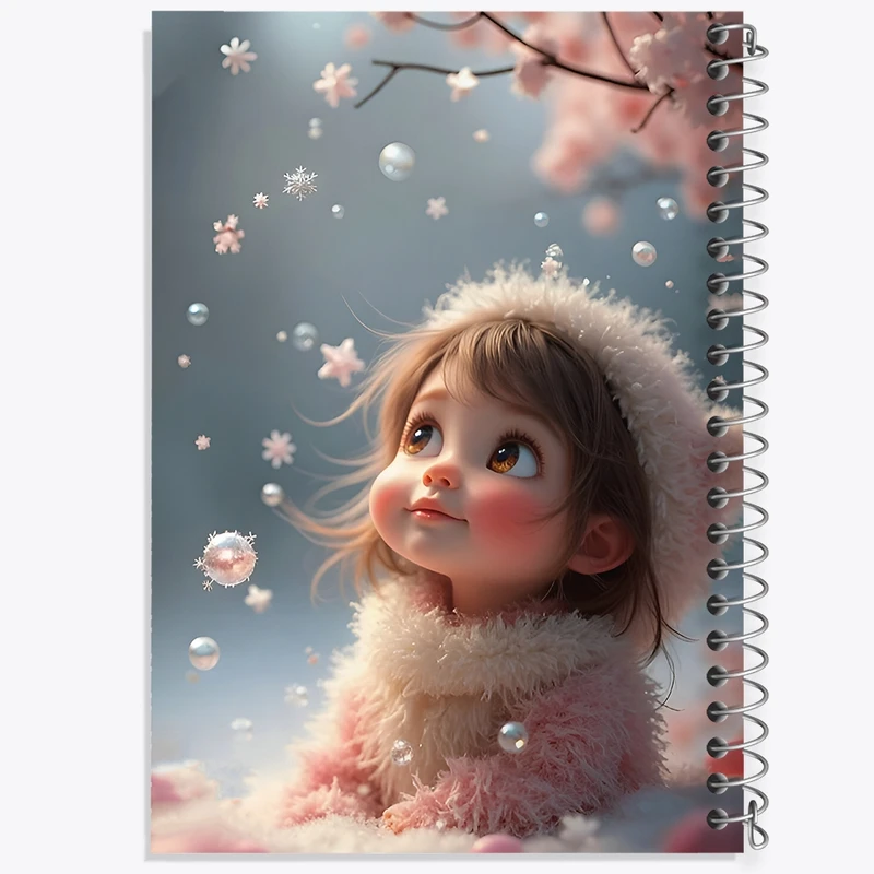 دفتر طراحی 50 برگ خندالو طرح دخترانه کودکانه کد F9491