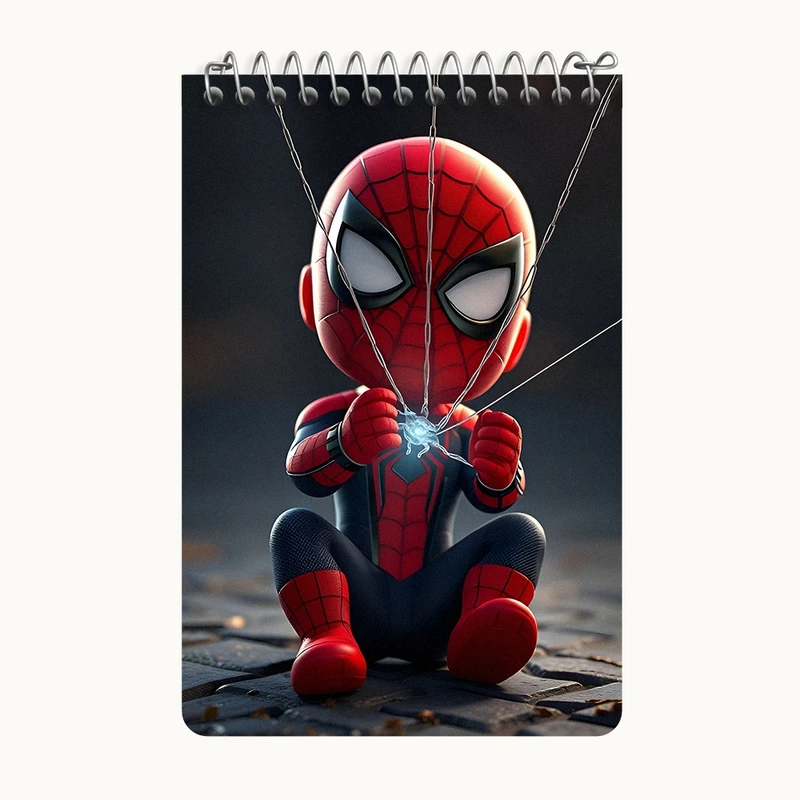 دفتر یادداشت 50 برگ خندالو طرح مرد عنکبوتی کد F11665