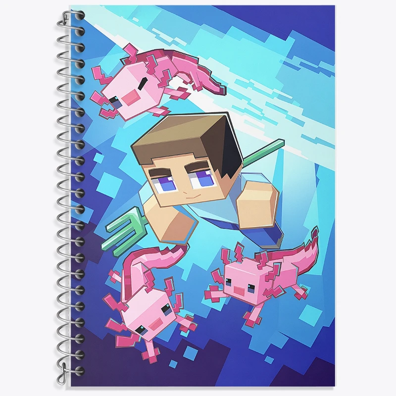 دفتر لغت 50 برگ خندالو طرح ماینکرافت (Minecraft) کد F14072