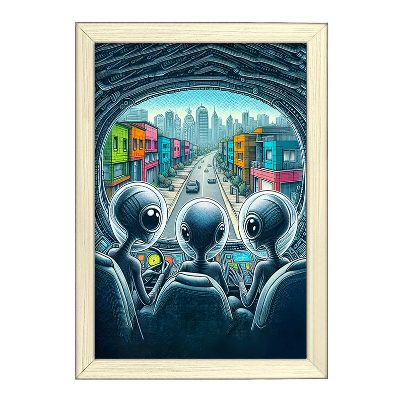 تابلو خندالو طرح آدم فضایی ها کد F9656