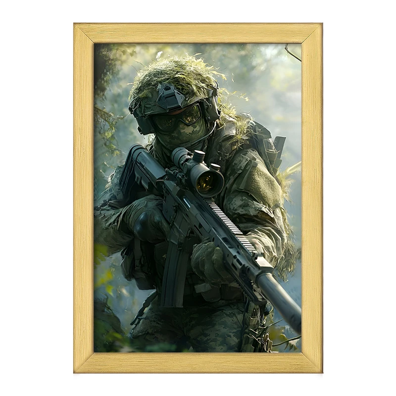 تابلو خندالو طرح تک تیرانداز کد F7817