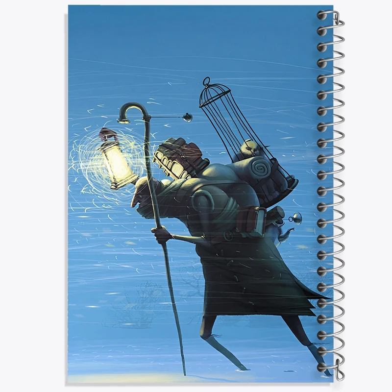 دفتر شطرنجی 50 برگ خندالو طرح شب برفی کد F8720