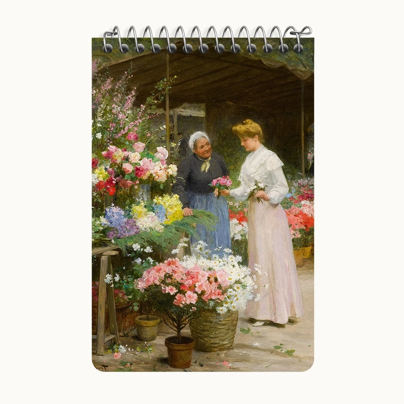 دفتر یادداشت 50 برگ خندالو طرح نقاشی راهپیمایی گل مادلین اثر ویکتور گابریل گیلبرت کد F12246